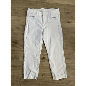 Kut From The Kloth Clay Women's 8 Amy Crop Straight Leg Jeans Spring White